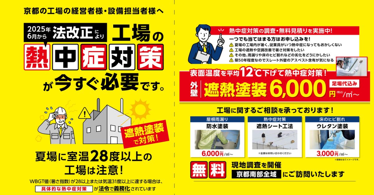工場・倉庫の熱中症対策